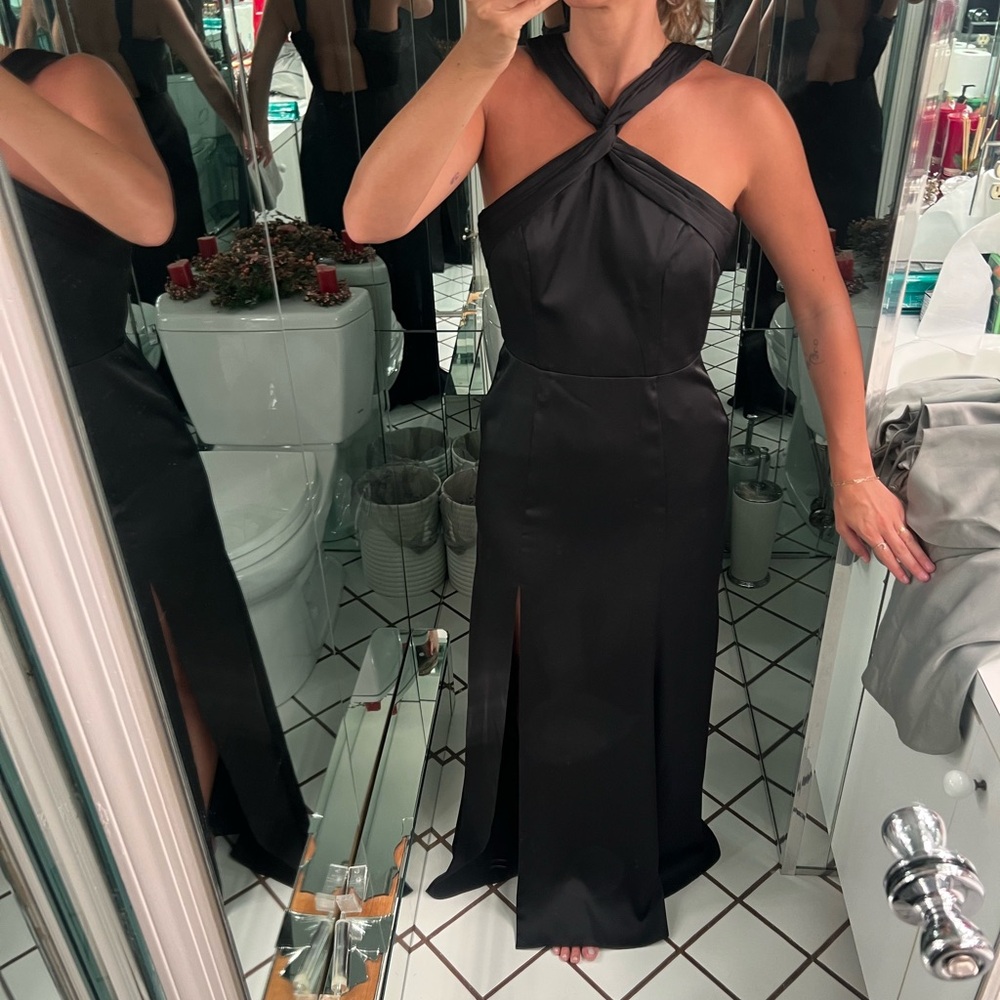 Azazie Black One Shoulder Dress